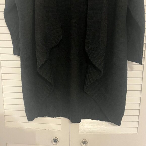 Eileen Fisher open cardigan XL merino wool waterfall grey charcoal - Picture 7 of 14